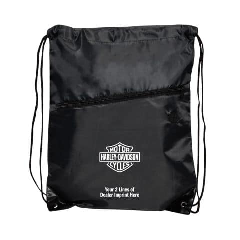 Black Drawstring Travel Backpack